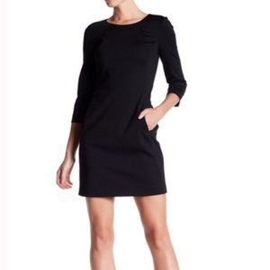 Theory Rikala Wool Blend Black Sheath Mini Dress Size 12